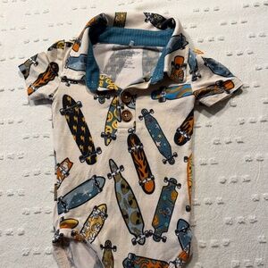 Posh Peanut skateboard longboard onesie 6-12 months